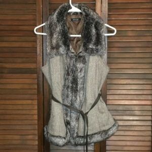 Faux fur vest!